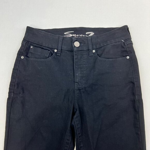 Seven7 Women’s Tummyless Skinny Jeans Black Size 6 - Picture 3 of 9